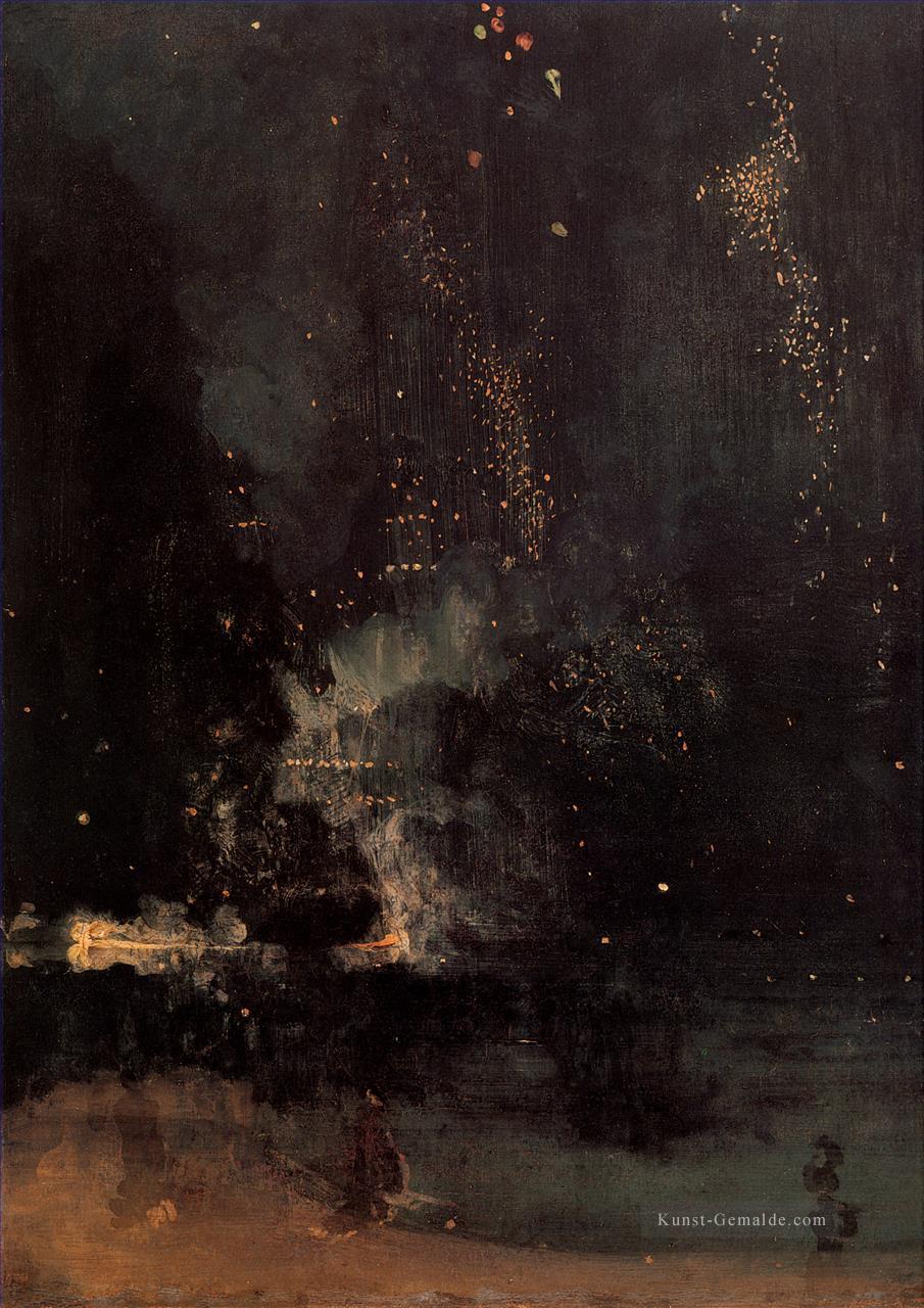 Nocturne in Schwarz und Gold Das Fallen Rakete James Abbott McNeill Whistler Ölgemälde